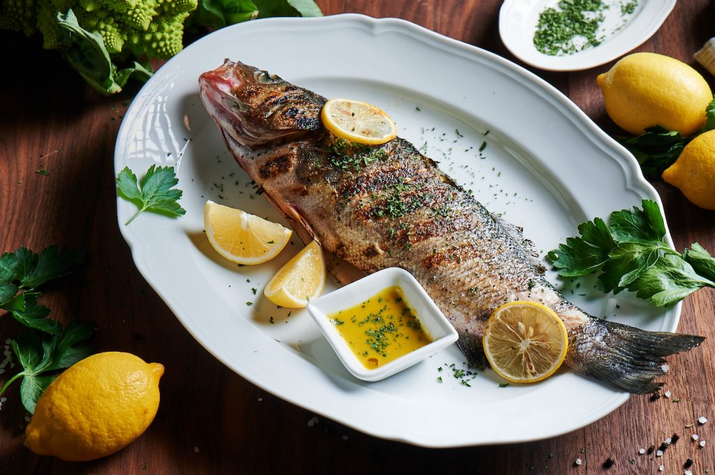 Whole Grilled Sea Bass